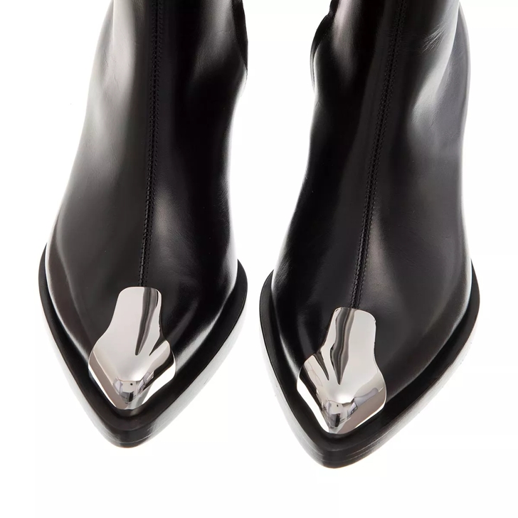 Black boots hotsell with silver toe