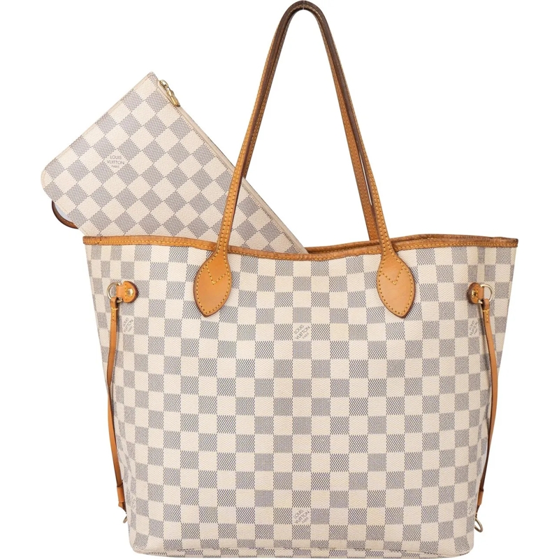 Louis Vuitton Tote Louis Vuitton Damier Azur Monogram Neverfull MM Sh weiß