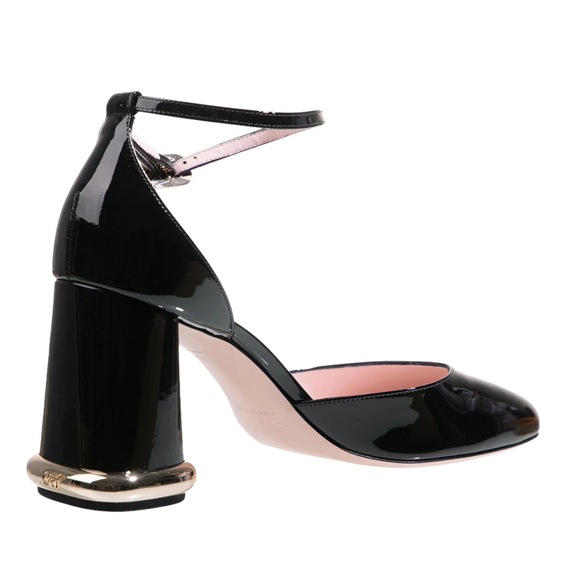 Roger Vivier Pumps Roundytoe Ankle Strap 85 Nero(Image 4)
