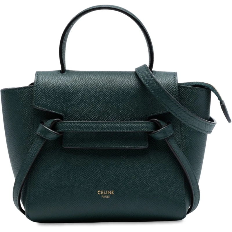 Celine Schultertasche Pico Grained Calfskin Belt Bag grün