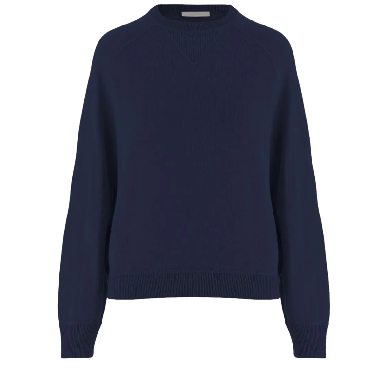 Allude Pullover Navy Blue Wool And Cashmere Sweater Black