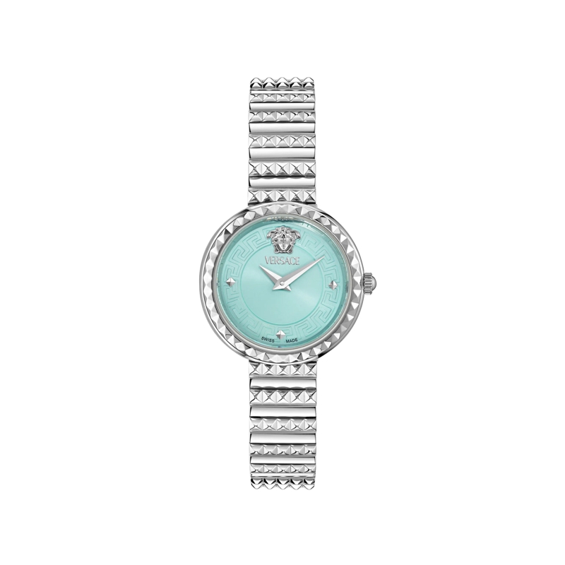 Versace Quarzuhr Quarzuhr Mit 2 Zeigern Greca Goddess Pet. Sp.(Wc-D blau