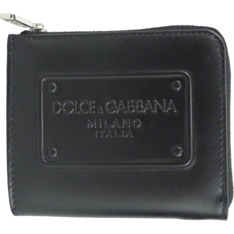 Dolce&Gabbana Geldbörse Portafoglio nero con zip schwarz