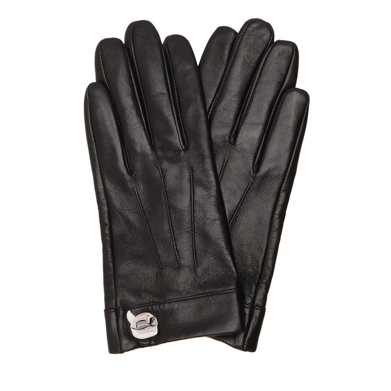 Karl Lagerfeld Handschuhe K/Ikonik 2.0 Leather Ff Glove Black