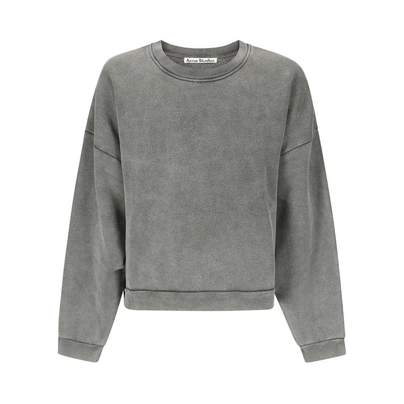 Acne Studios  Cropped Gray Sweatshirt Grey
