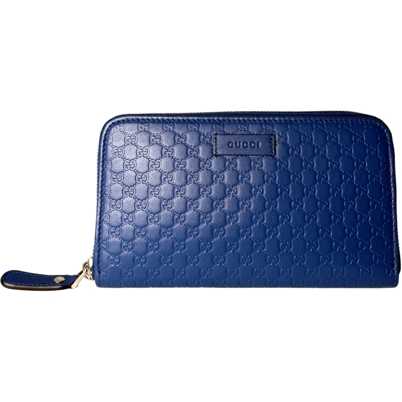 Gucci Geldbörse Gucci Micro Guccissima Geldborse Blau / neuwertig blau