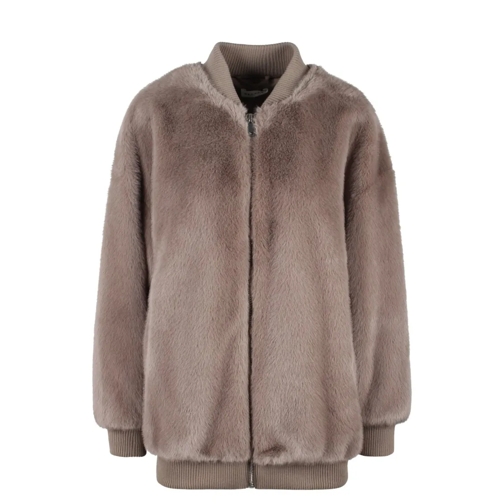 P.A.R.O.S.H. Bomberjacks Pathos Faux Fur Bomber Jacket Brown