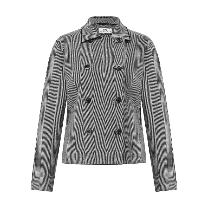 Sminfinity  Strick-Blazer Grau