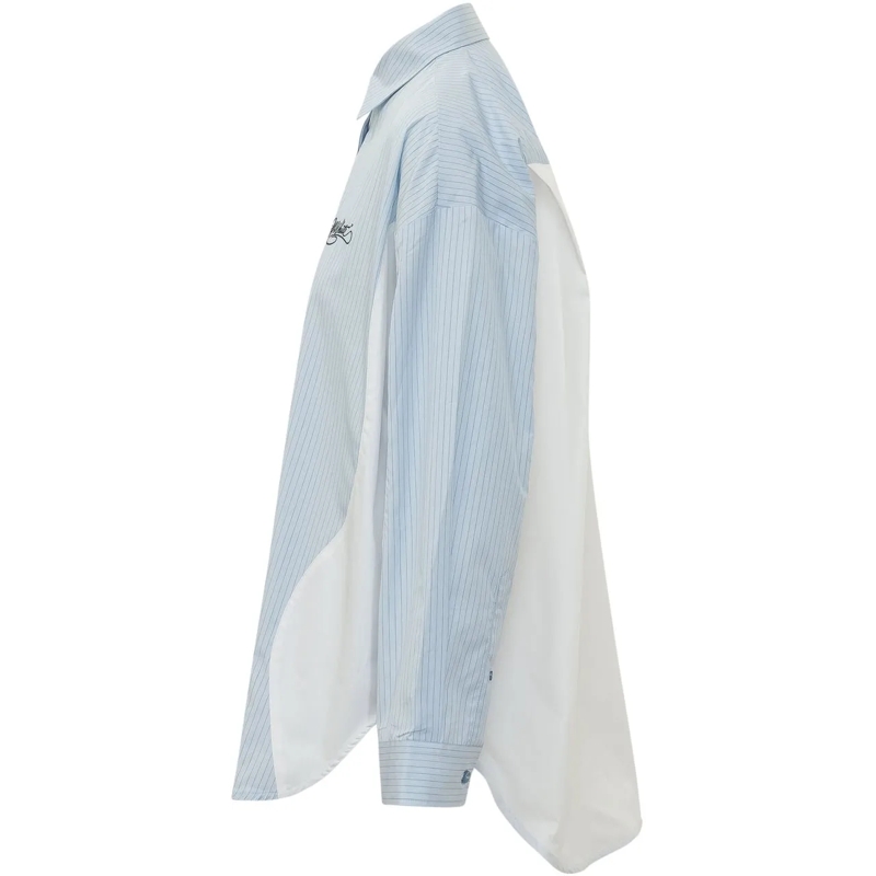 Off-White Bluse Camicia Stripe Pop Lover hellblau(Image 3)