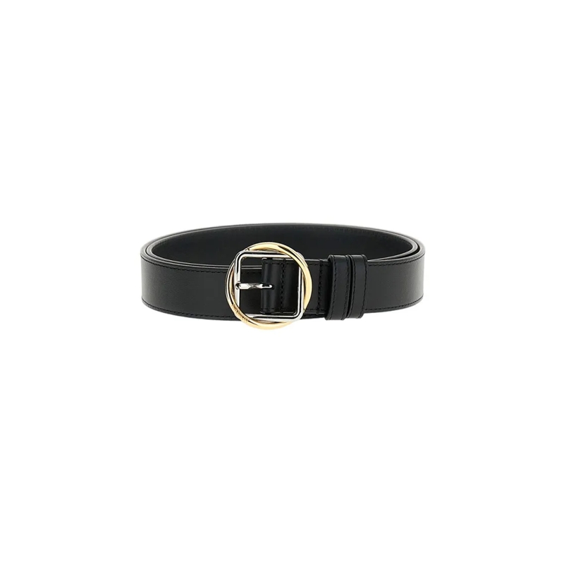 Jacquemus Gürtel Smooth Black Leather Belt Black