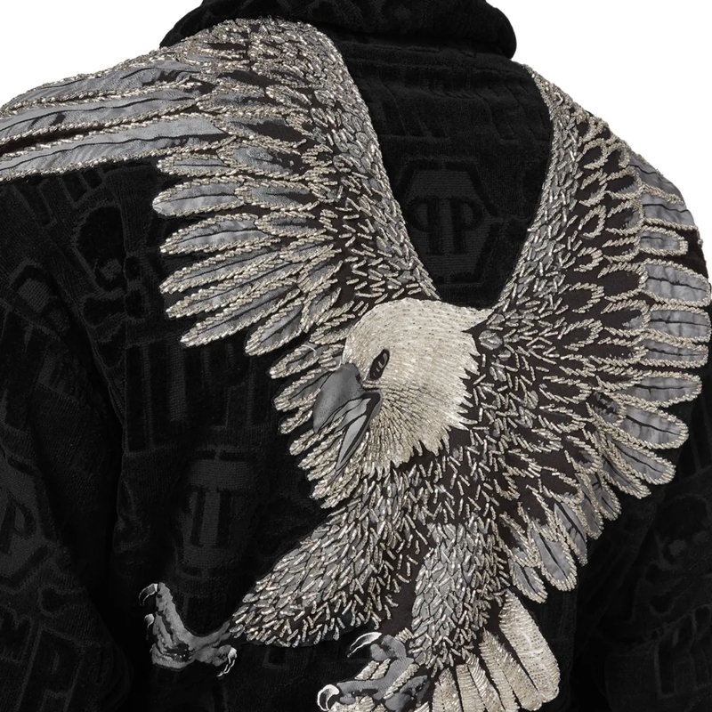 Philipp Plein  Bademantel Eagle schwarz