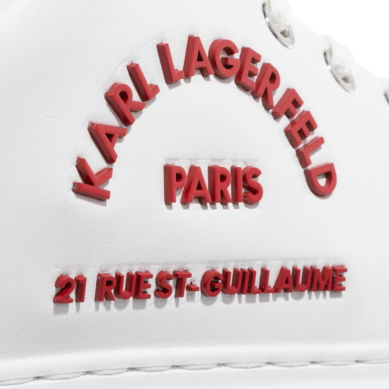 Karl Lagerfeld Low-Top-Sneaker Kapri Maison Metalmesh Tab White Lthr W/Red(Image 5)