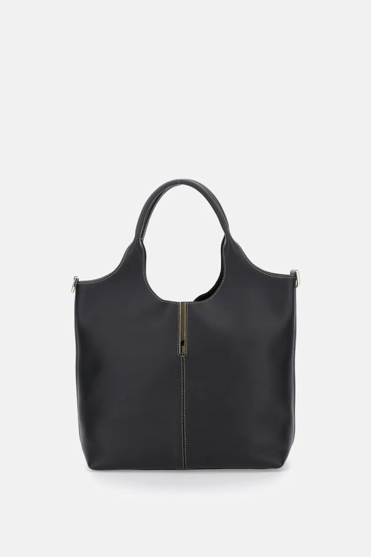 TOD'S Hobo bags Sleek Calfskin Leather Shoulder Bag in zwart