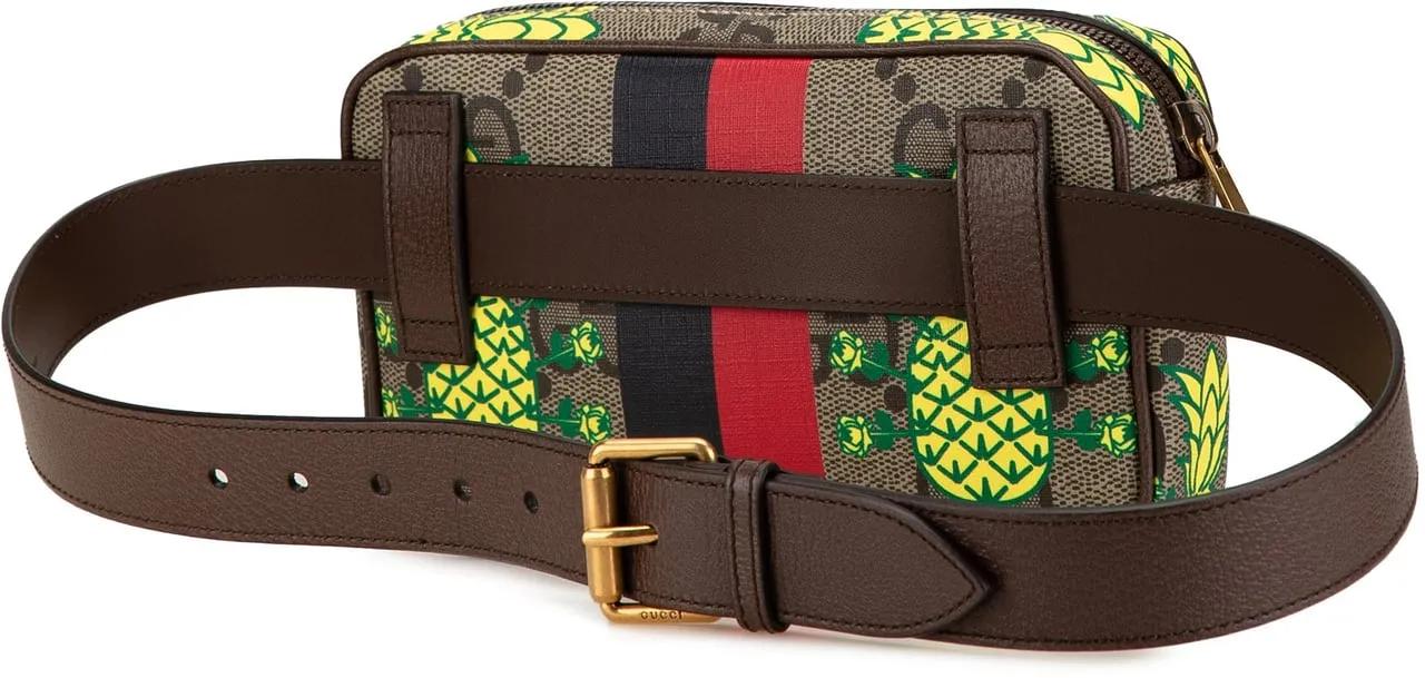 Gucci Heuptassen 2016-2024 Maxi GG Supreme Interlocking G Pineapple in bruin