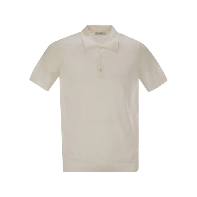 Pt Torino Polo Cotton Polo Shirt With Short Sleeves Neutrals