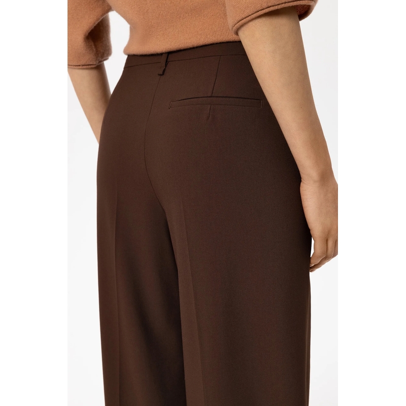Luisa Cerano Stoffen broek Wideleg-Pants mit Bundfalten marone(Image 5)