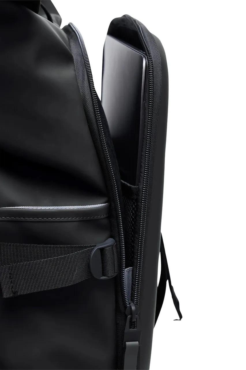 Rains Texel Molded Rugzak Stijlvol Praktisch Organizer Black Unisex
