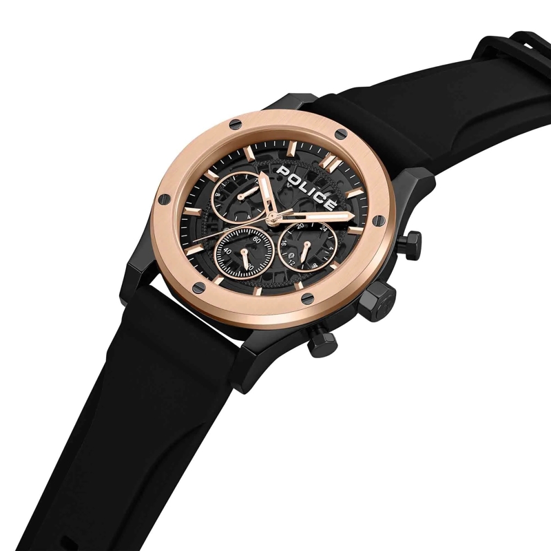 Police Automatikuhr Quarzuhr Knotty schwarz(Image 2)