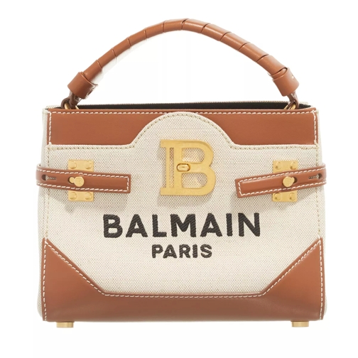 Balmain B-Buzz Top Handle Bag Natural/Brown Liten väska