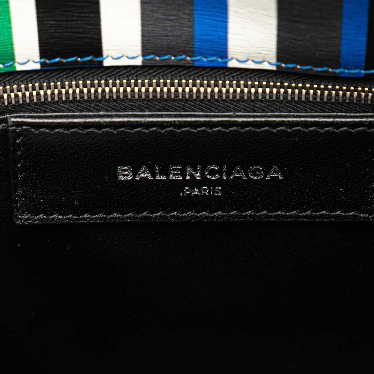 Thumbnail - Balenciaga Hobo Bags - Mini Leather Striped Papier A6 Zip Around Satchel - Gr. unisize - in Blau - für Damen