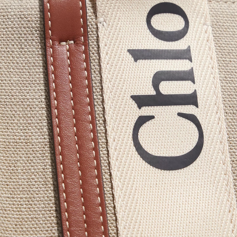 Chloé Tote Woody White Brown(Image 5)