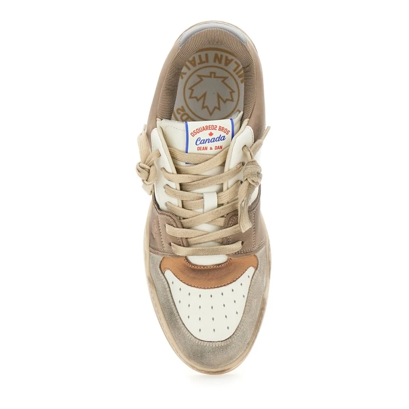 Dsquared2 Lage-top sneaker Sneaker Spiker im Used Look Braun(Image 7)