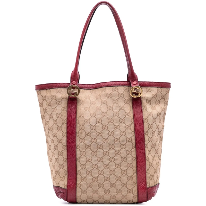 Gucci Shopper GG Canvas Twins Tote braun