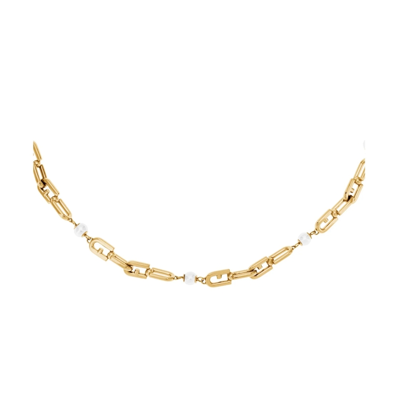 Furla Kurze Halskette Halskette Furla Chained Logo gold(Image 3)