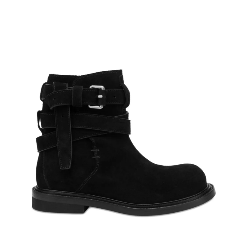 Moschino Stiefel Adjustable Buckle Black Ankle Boots Black