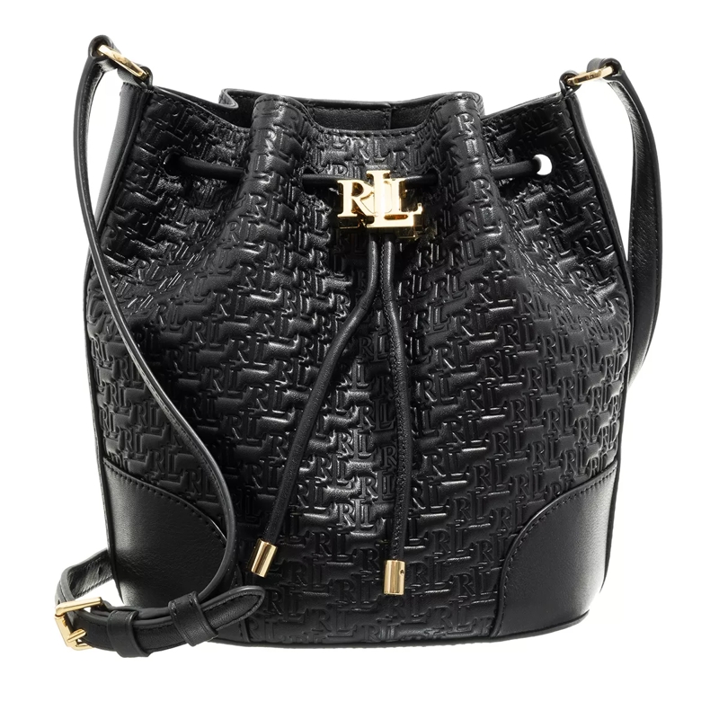 Lauren Ralph Lauren Bucket Bag Andie 19 Drawstring Medium Black