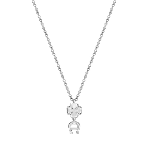 AIGNER Ar Rosetta Rh Necklace With Mop Flower Silver Mittellange Halskette