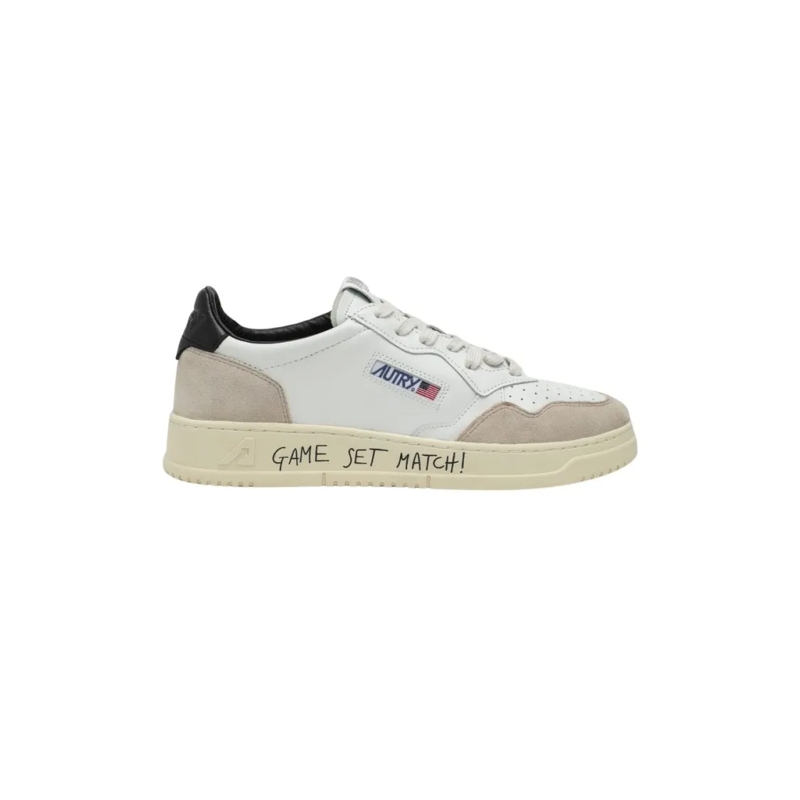 Autry International Lage-top sneaker Medalist Low Sneakers In White Leather And Suede W Multicolor