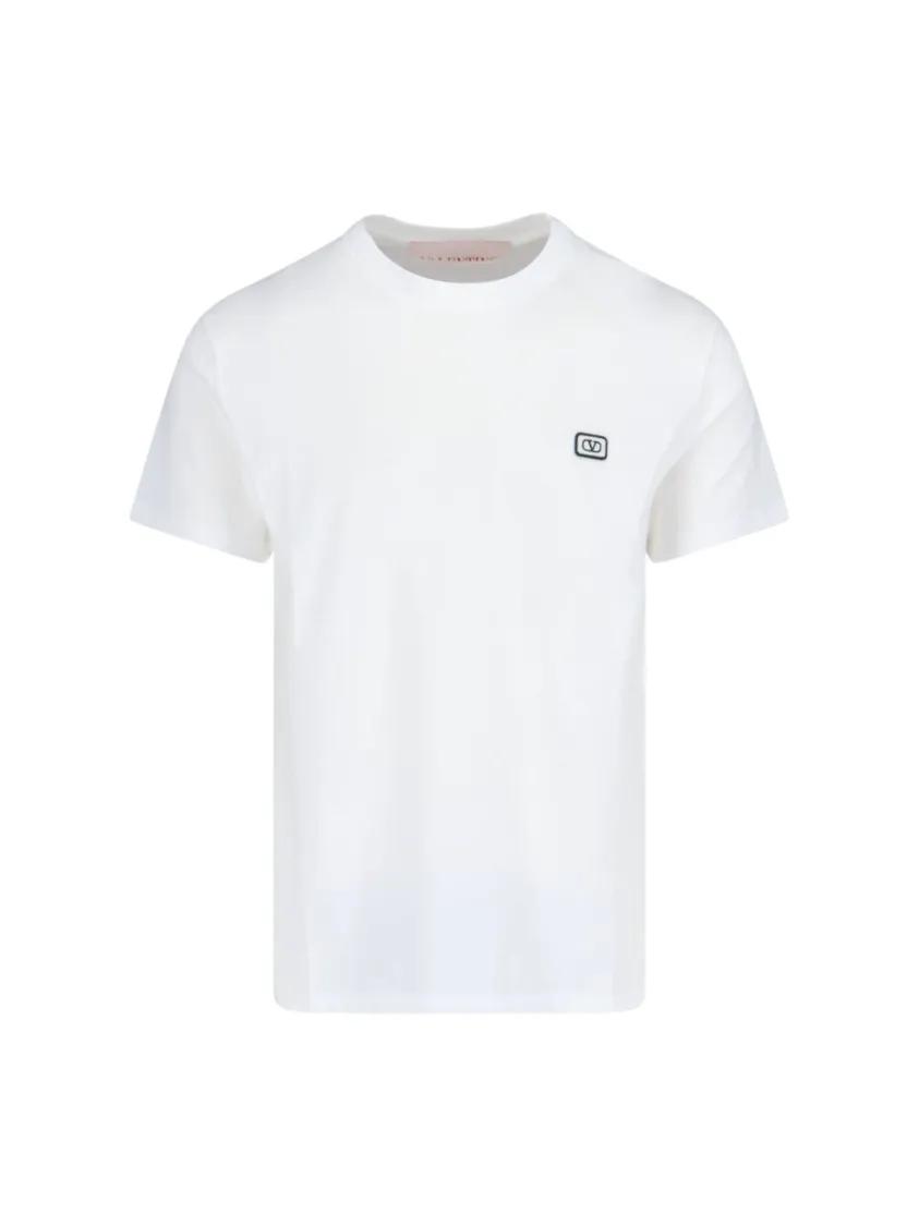 Thumbnail - Valentino Garavani - Vlogo Signature' T-Shirt – White - Größe L - weiß