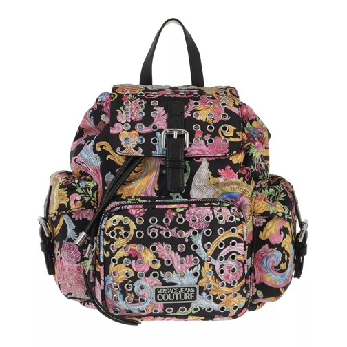 Versace Jeans Couture Small Backpack Black Multicolour Zaino
