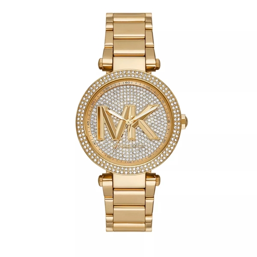 Michael Kors Parker Three-Hand Stainless Steel Watch Gold Quarz-Uhr