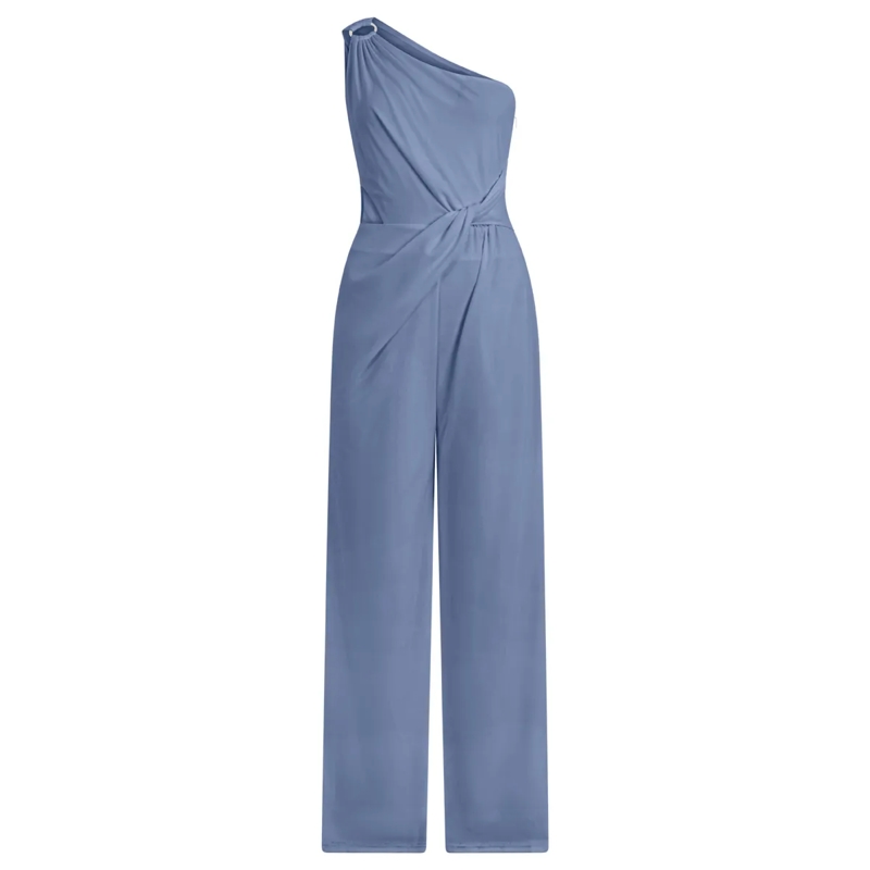 Apart Jumpsuit One-Shoulder Jerseyoverall hell-blau