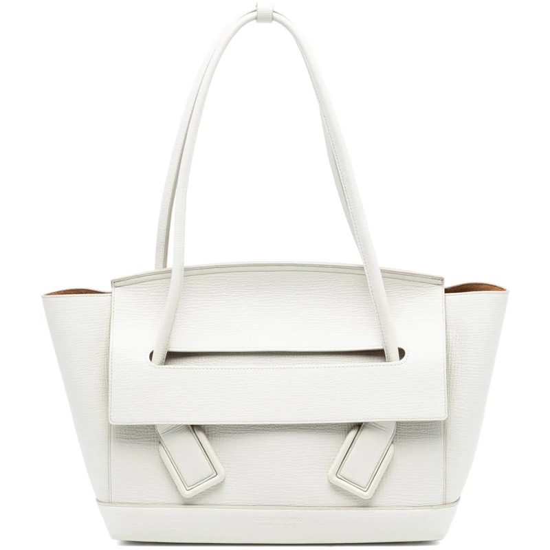 Bottega Veneta Shopper Medium French Calfskin The Arco Tote weiß
