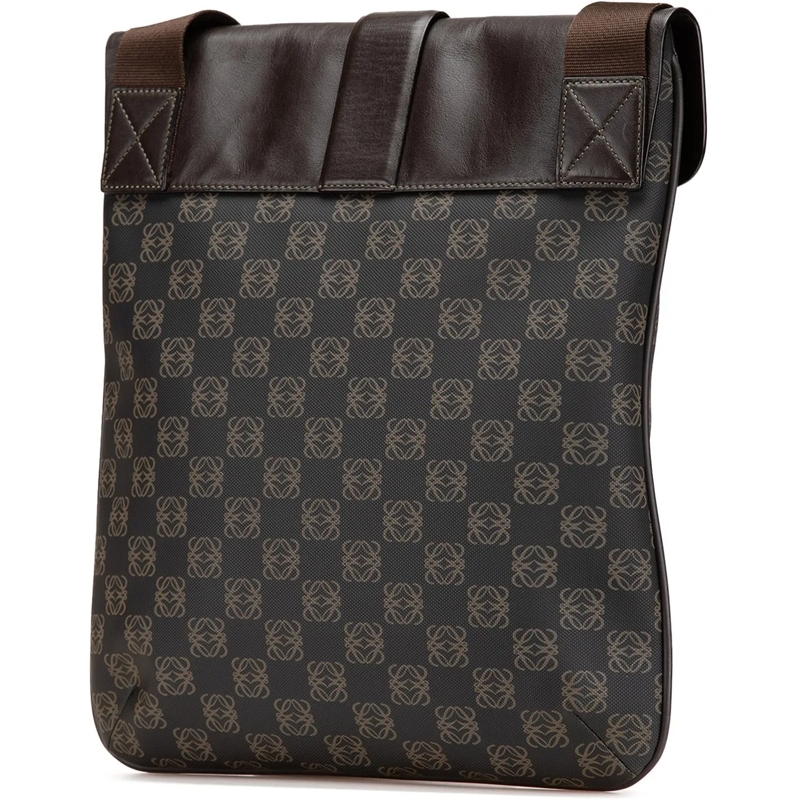 Loewe Schultertasche Anagram Coated Canvas Crossbody braun