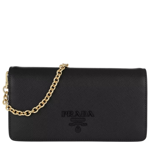 Prada Logo Mini Flap Shoulder Bag Leather Black Crossbody Bag