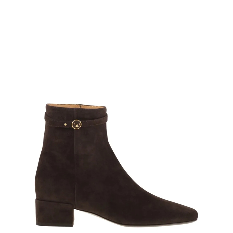 Tod's Laarzen Suede Ankle Boots Burgundy