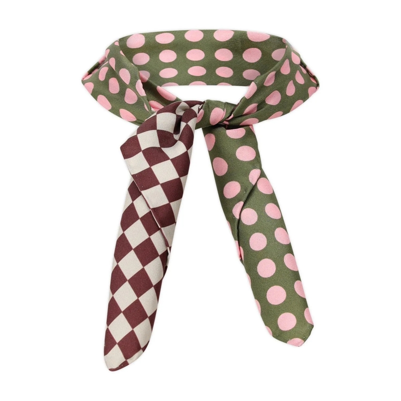 Epice Paris Écharpe légère Gemustertes Seidentuch blau