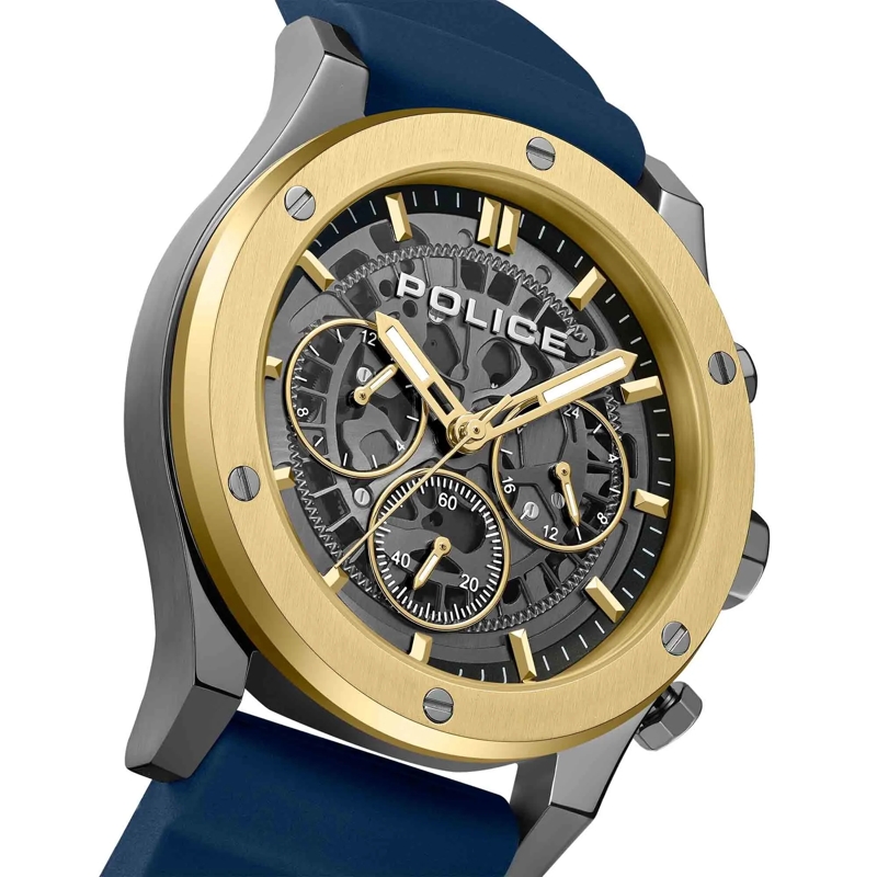 Police Automatikuhr Quarzuhr Knotty blau(Image 3)