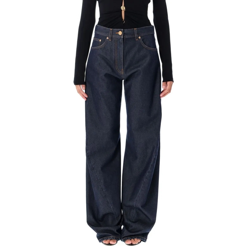 Versace Jeans Twisted Baggy Jeans Blue