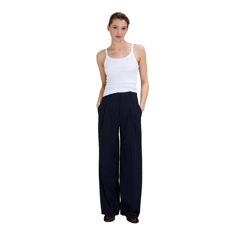 True Religion Hose - Gerades Bein- Buntfalte- Bügelfalte- Unifarbe blau(Image 4)
