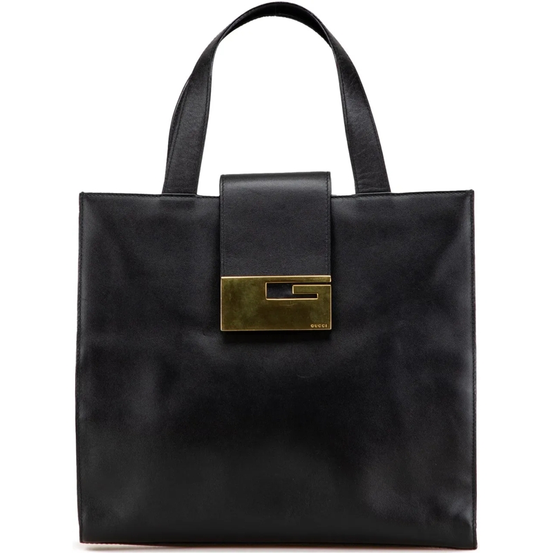 Gucci Fourre-tout Leather Handbag schwarz