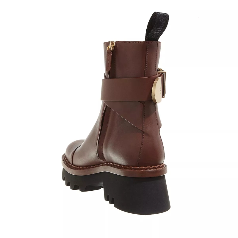 Chloé Stiefeletten Owena Ankle Boots Smooth Leather Brunet Brown(Image 2)