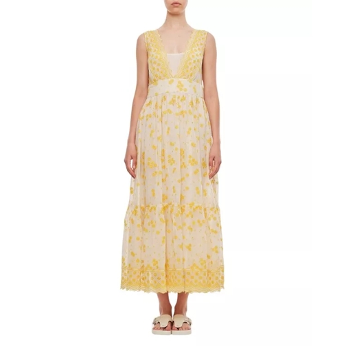 Pero San Gallo Embroidered Maxi Dress Neutrals Abiti maxi