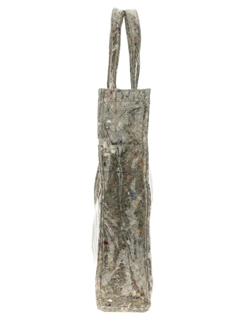 Uma Wang Shoppers & Totes Textured Tote Bag With Sturdy Handles in grijs