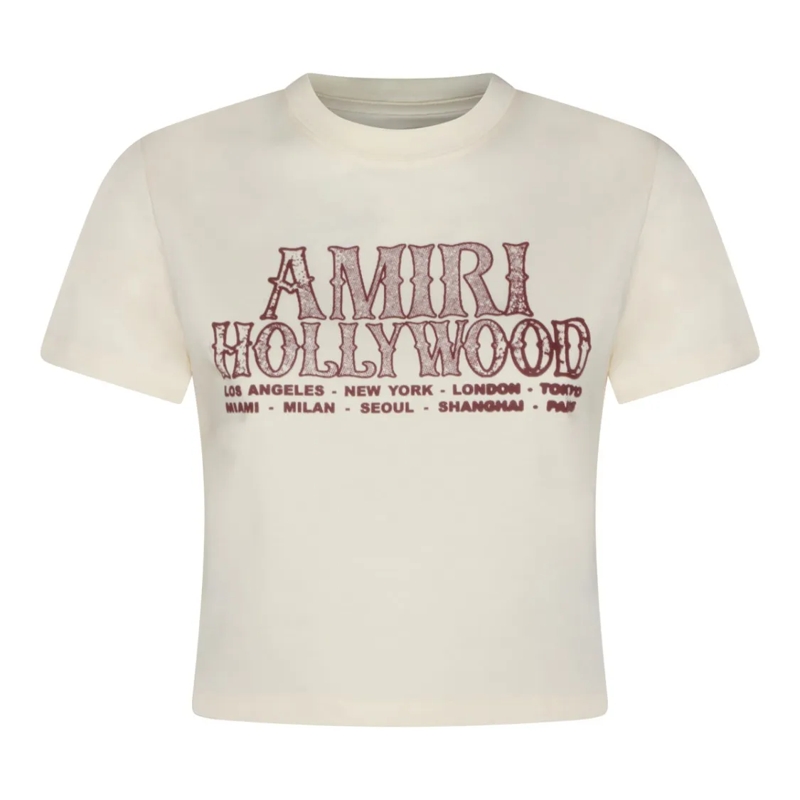 Amiri T-shirt Ivory Cotton T-Shirt Neutrals