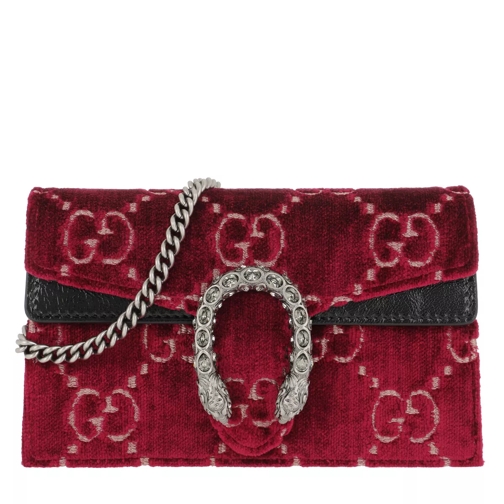 Gucci Dionysus GG Super Mini Bag Velvet Red Crossbody Bag